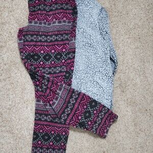 Pink and Black Patterned Leggings